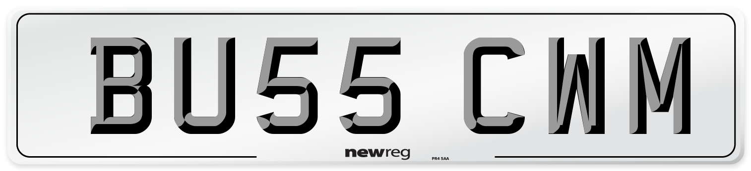 BU55 CWM Number Plate from New Reg
